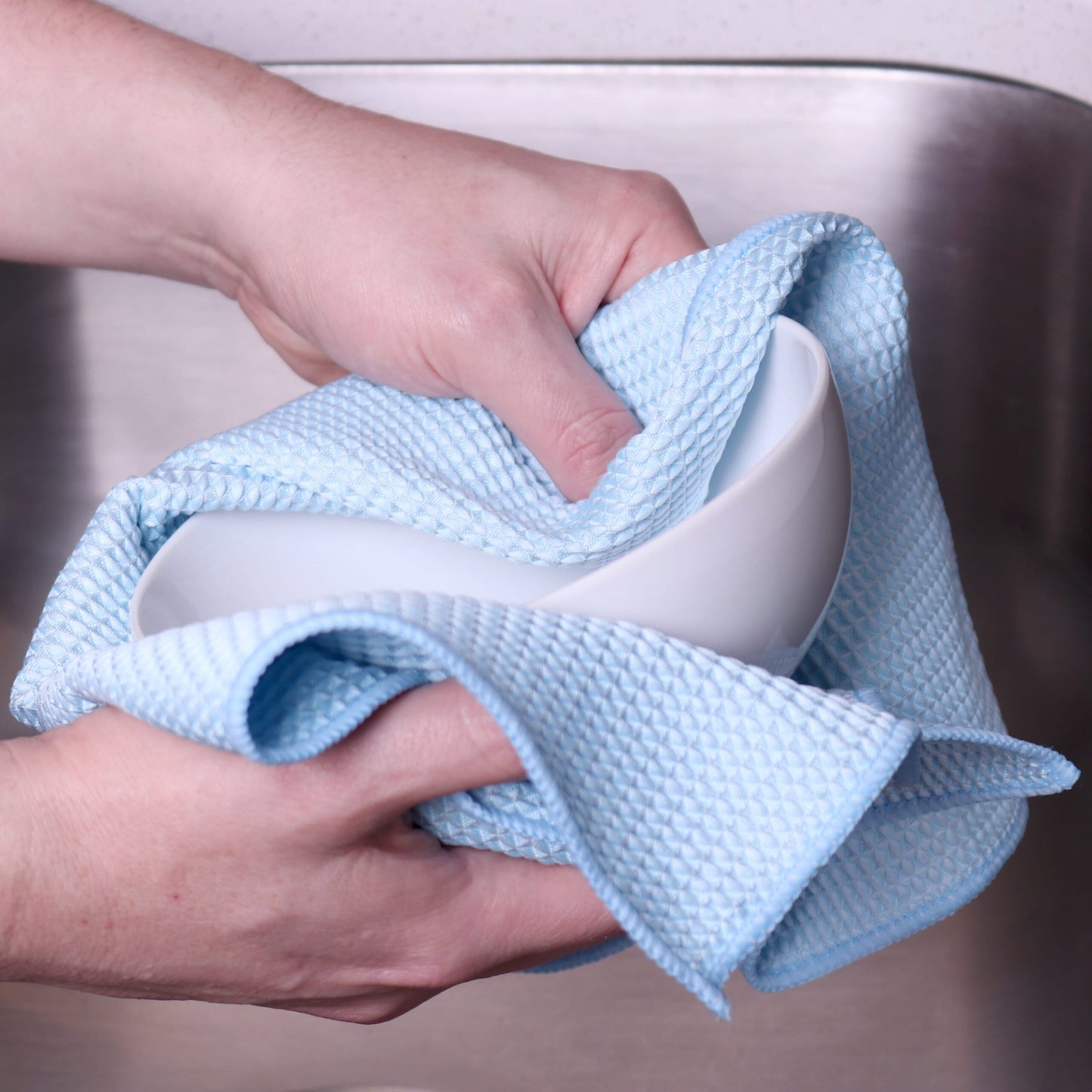 Waffle Weave Towels - Blue