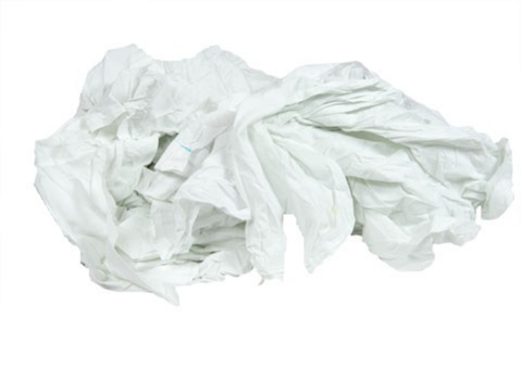 white linen sheeting rags