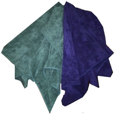 large pine green and navy blue towels