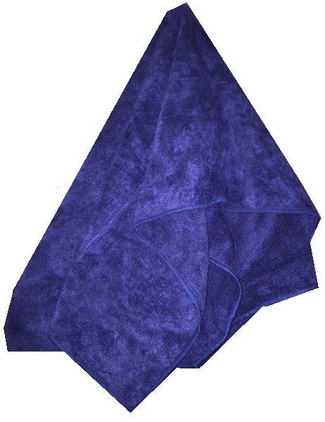 large navy blue microfiber towel