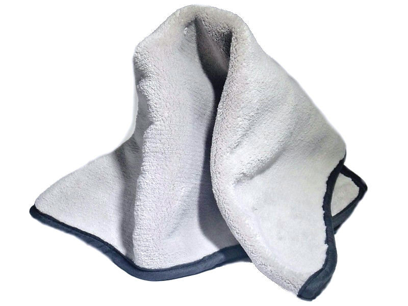 gray plush microfiber towel